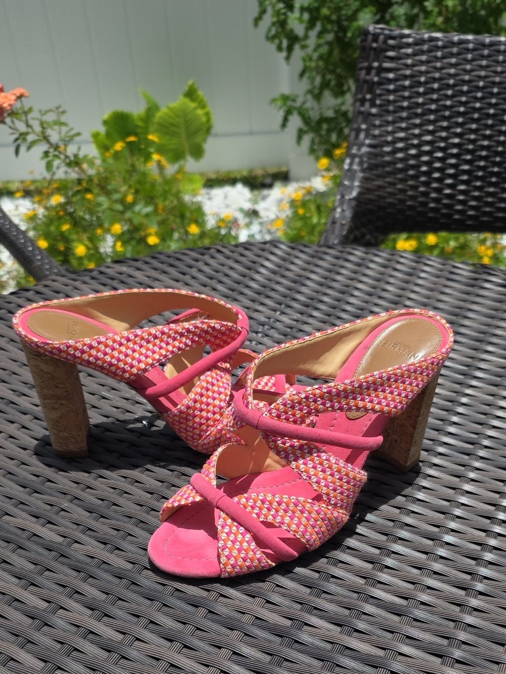 Alexandre Birman Quilted Pink/orange Heels